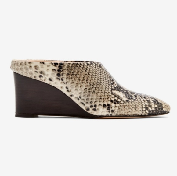 Shoes - Snakeskin Wedge Slides By Inez size 9